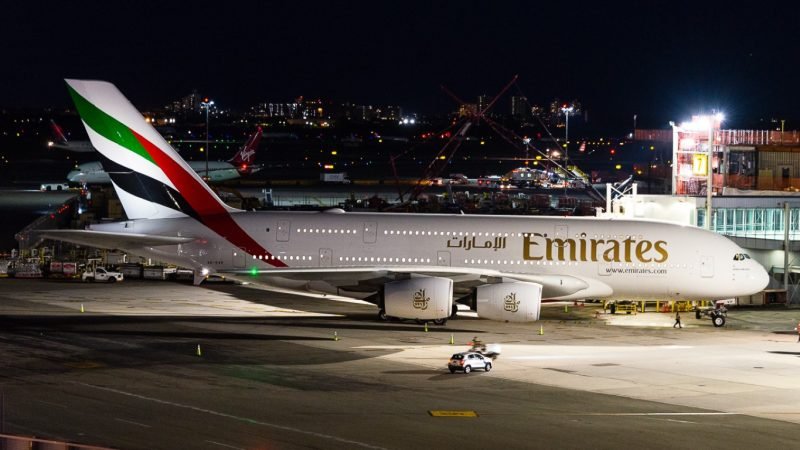 Emirates A380 Night